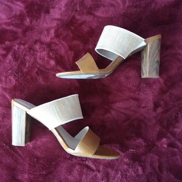 Nickels Brown and Cream Heels Size 8 - Picture 5 of 8